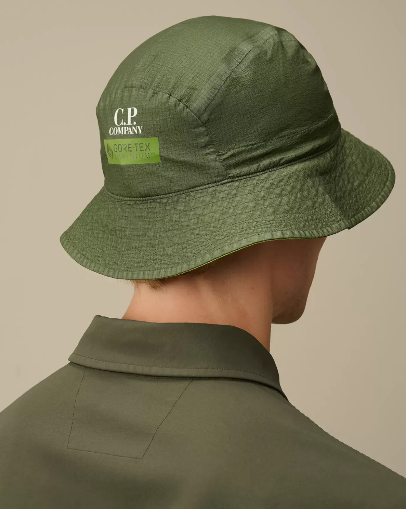 Hats<C.P. Company Gore-G Type Logo Bucket Hat Piquant Green
