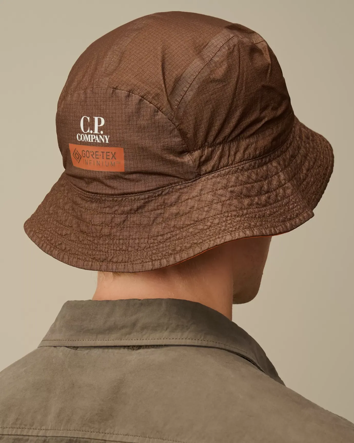 Hats<C.P. Company Gore-G Type Logo Bucket Hat Bombay Brown