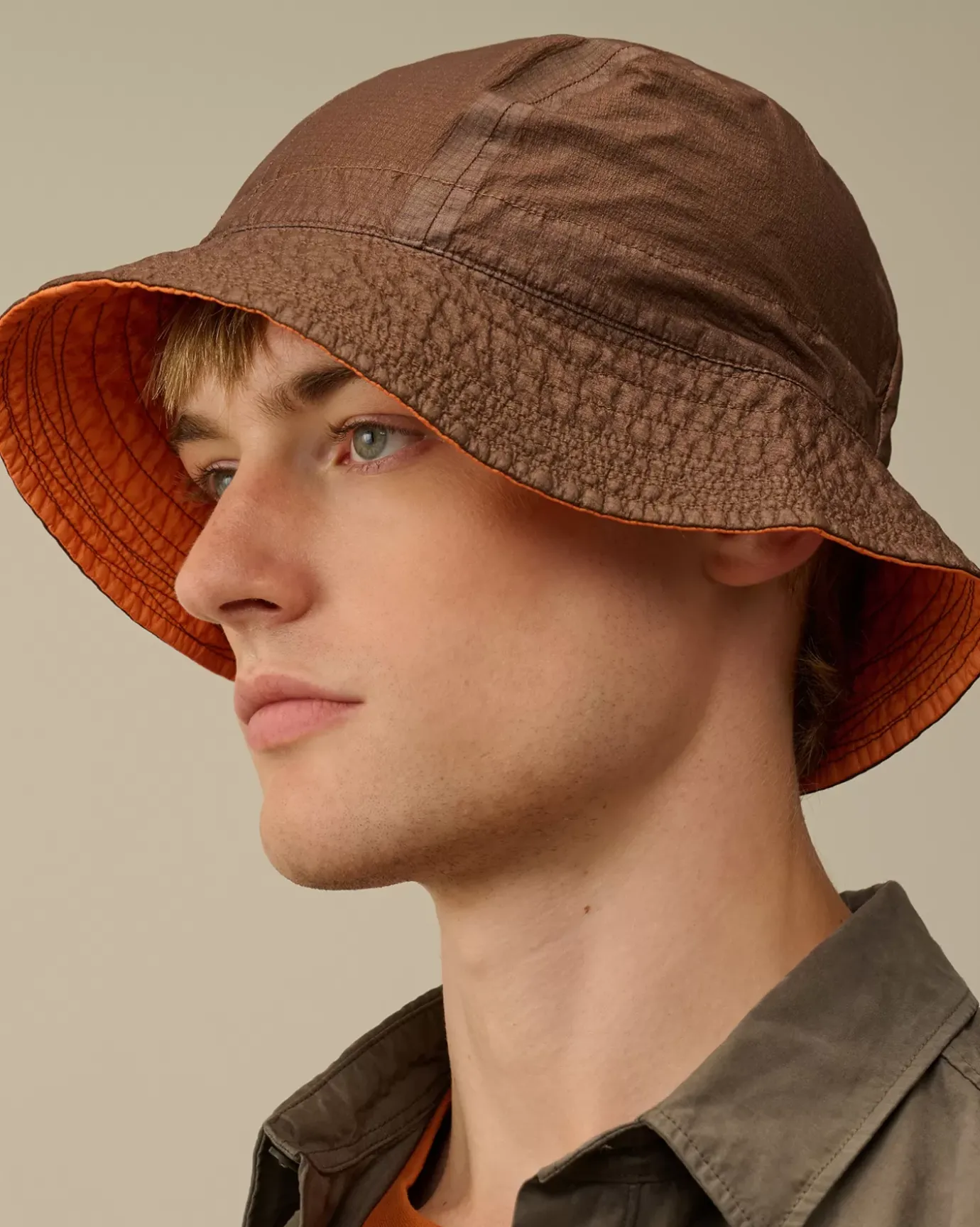 Hats<C.P. Company Gore-G Type Logo Bucket Hat Bombay Brown