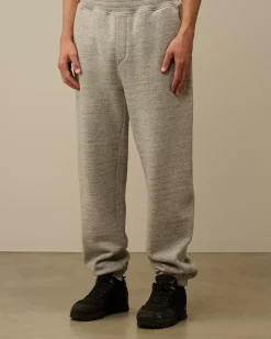 Tracksuits & Shorts<C.P. Company Japanese Mélange Fleece Logo Sweatpants Greystone Melange