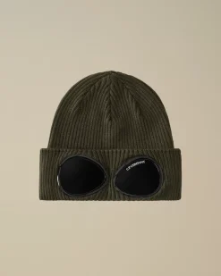 Clothing 4-8|Clothing 10-14<C.P. Company Kids Wool Knit Goggle Beanie Grape Leaf – Green