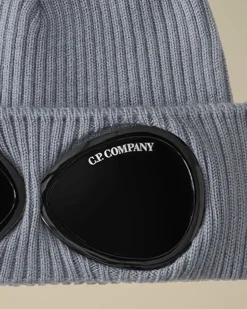 Clothing 10-14|Clothing 4-8<C.P. Company Kids Wool Knit Goggle Beanie Flint Stone – Blue