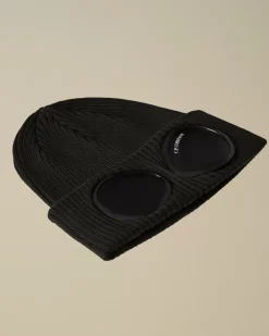 Clothing 10-14|Clothing 4-8<C.P. Company Kids Wool Knit Goggle Beanie Black