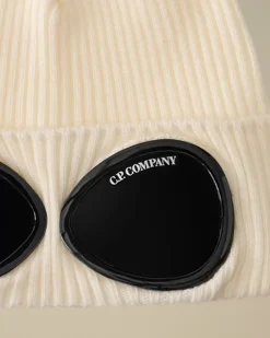Clothing 10-14|Clothing 4-8<C.P. Company Kids Wool Knit Goggle Beanie Gauze White