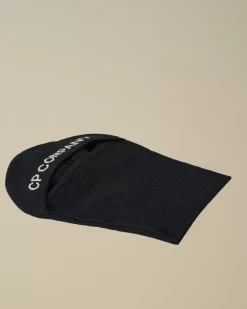 Clothing 10-14|Clothing 4-8<C.P. Company Kids Wool Knit Logo Balaclava Total Eclipse – Blue