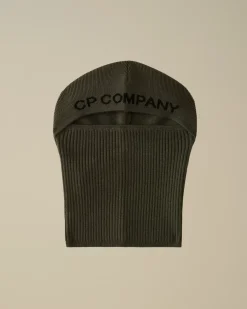 Clothing 10-14|Clothing 4-8<C.P. Company Kids Wool Knit Logo Balaclava Grape Leaf – Green
