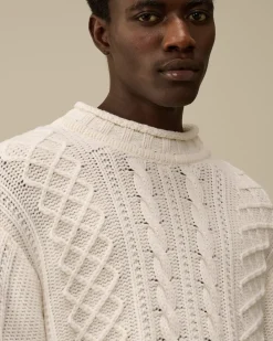 Jumpers<C.P. Company Lambswool Funnel Neck Knit Gauze White
