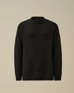 Jumpers<C.P. Company Lambswool GRS Boxy Crew Neck Knit Black