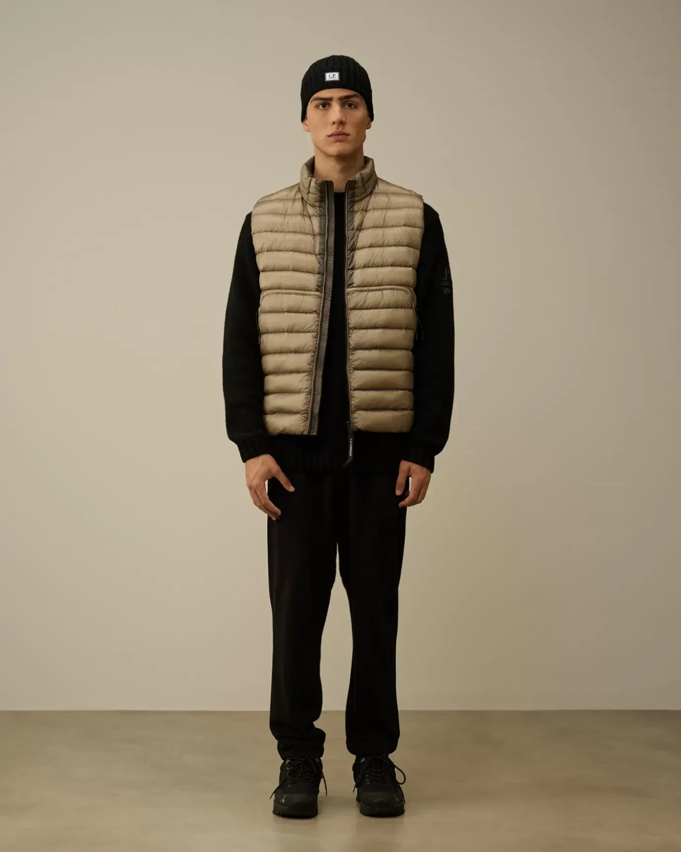 Jumpers<C.P. Company Lambswool GRS Boxy Crew Neck Knit Black