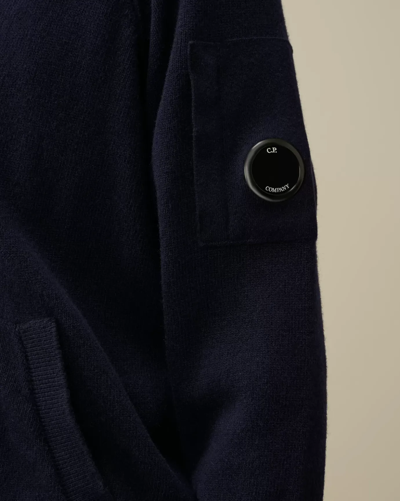 Jumpers<C.P. Company Lambswool GRS Buttoned Cardigan Total Eclipse – Blue