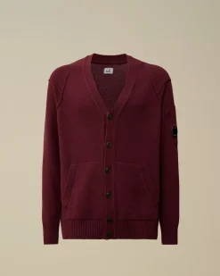 Jumpers<C.P. Company Lambswool GRS Buttoned Cardigan Potent Purple