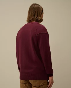 Jumpers<C.P. Company Lambswool GRS Buttoned Cardigan Potent Purple