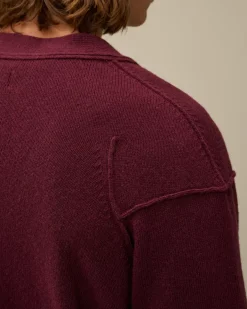 Jumpers<C.P. Company Lambswool GRS Buttoned Cardigan Potent Purple