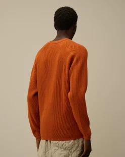 Jumpers<C.P. Company Lambswool GRS Crew Neck Full Knit Bombay Brown