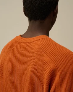 Jumpers<C.P. Company Lambswool GRS Crew Neck Full Knit Bombay Brown