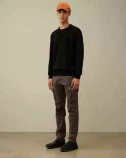 Jumpers<C.P. Company Lambswool GRS Crew Neck Knit Black