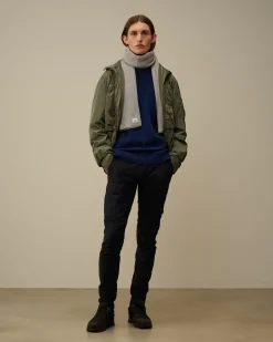 Jumpers<C.P. Company Lambswool GRS Crew Neck Knit Estate Blue