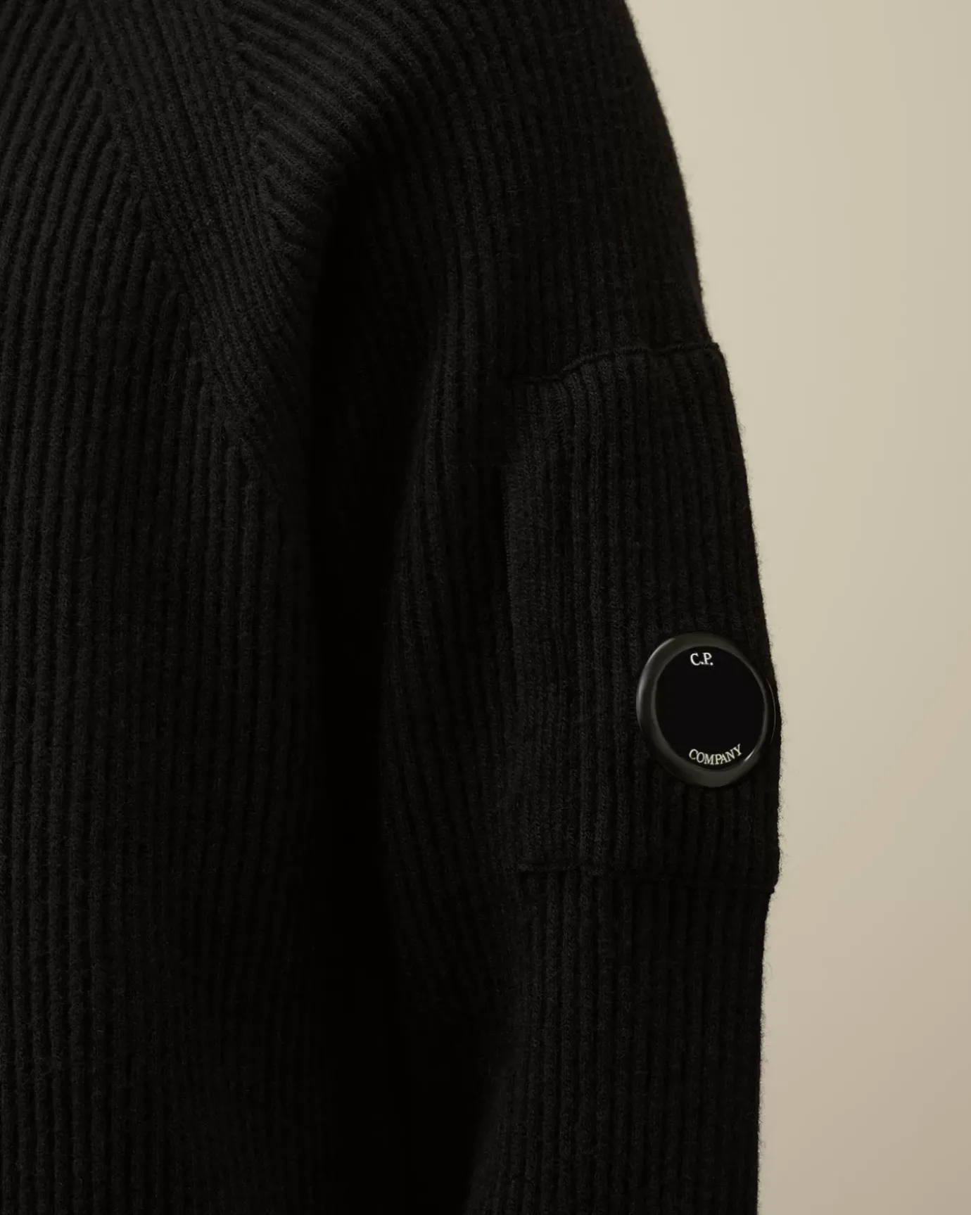 Jumpers<C.P. Company Lambswool GRS Turtleneck Full Knit Black