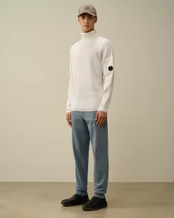 Jumpers<C.P. Company Lambswool GRS Turtleneck Full Knit Gauze White
