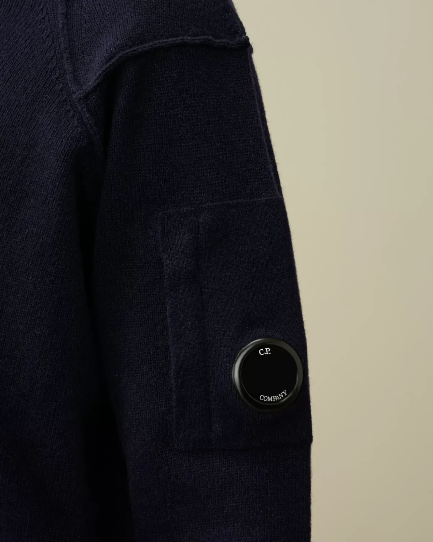 Jumpers<C.P. Company Lambswool GRS Turtleneck Knit Total Eclipse – Blue