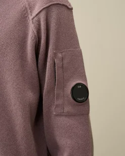 Jumpers<C.P. Company Lambswool GRS Turtleneck Knit Purple Dove