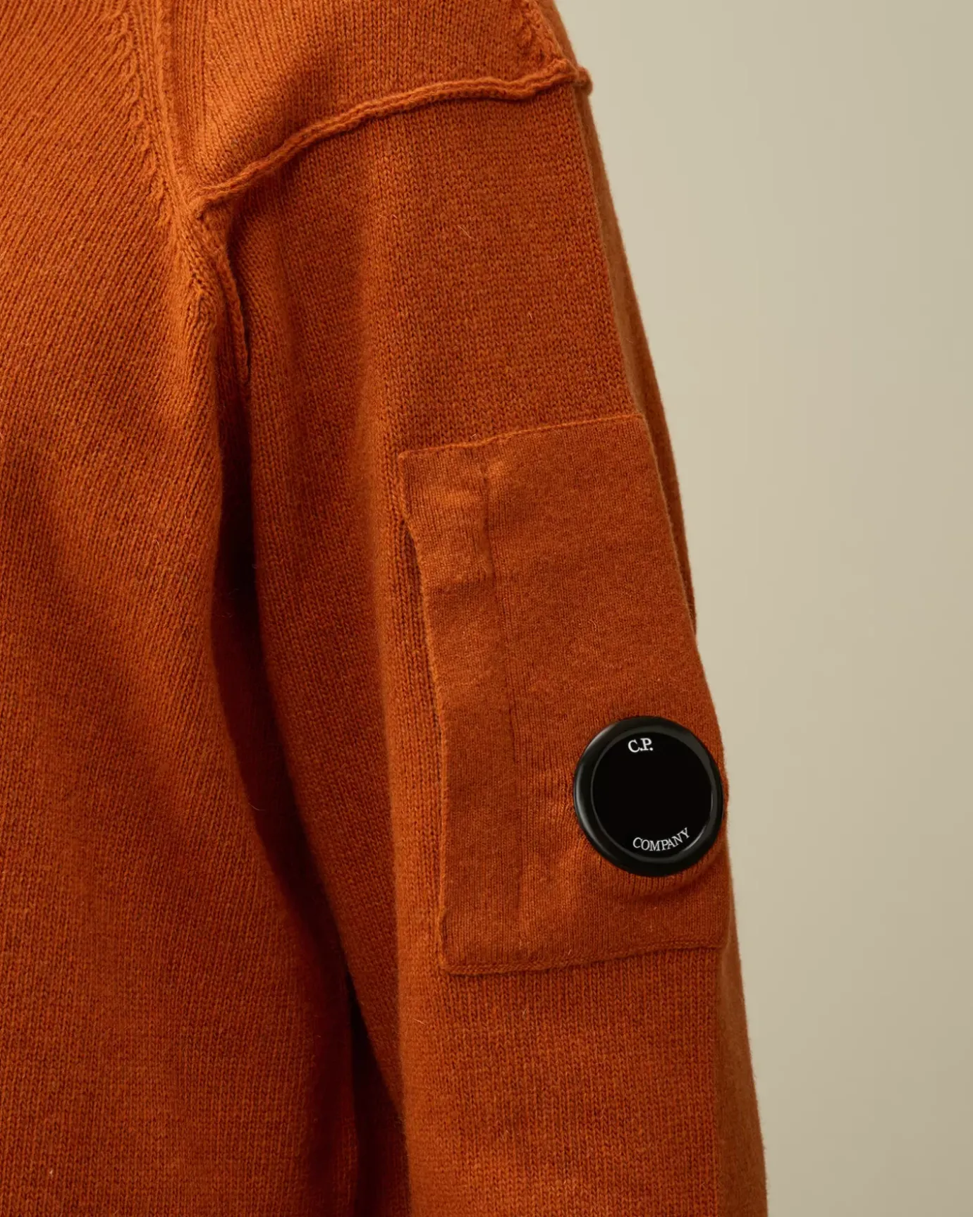 Jumpers<C.P. Company Lambswool GRS Turtleneck Knit Bombay Brown