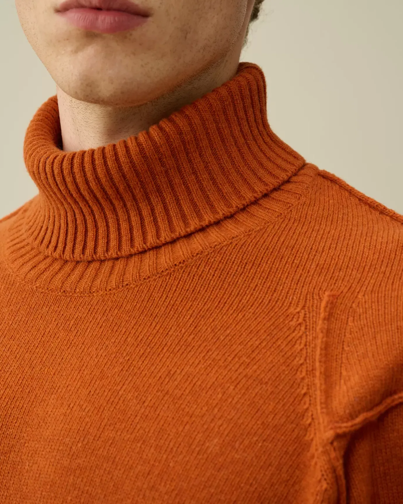 Jumpers<C.P. Company Lambswool GRS Turtleneck Knit Bombay Brown
