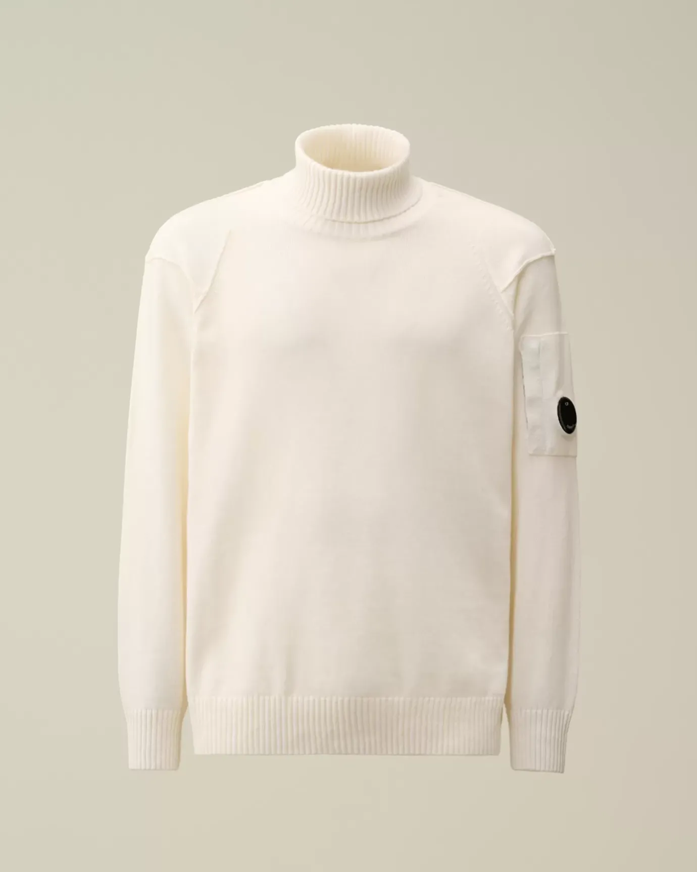 Jumpers<C.P. Company Lambswool GRS Turtleneck Knit Gauze White