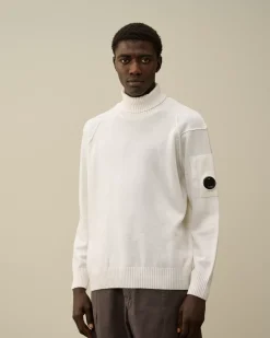 Jumpers<C.P. Company Lambswool GRS Turtleneck Knit Gauze White