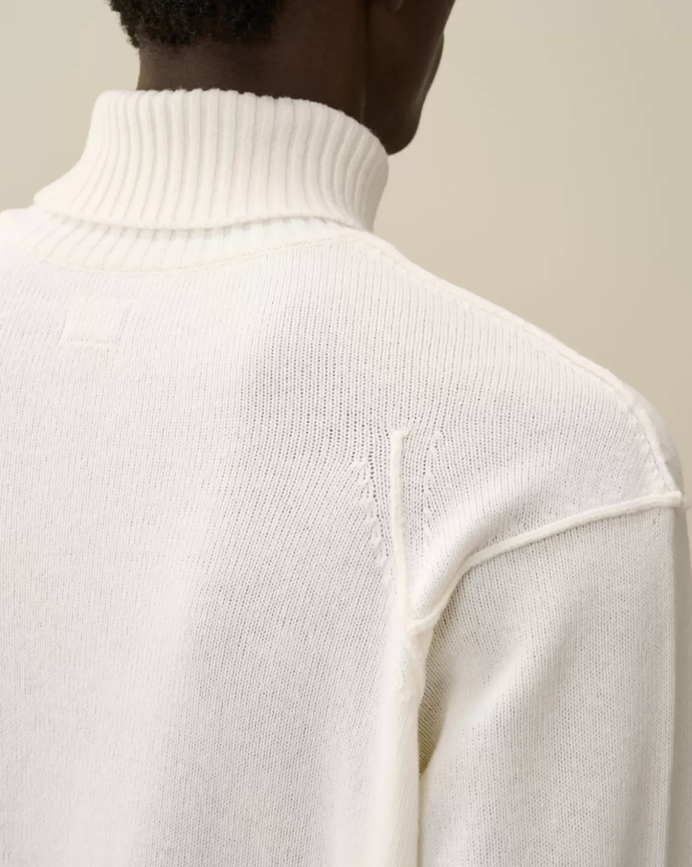 Jumpers<C.P. Company Lambswool GRS Turtleneck Knit Gauze White