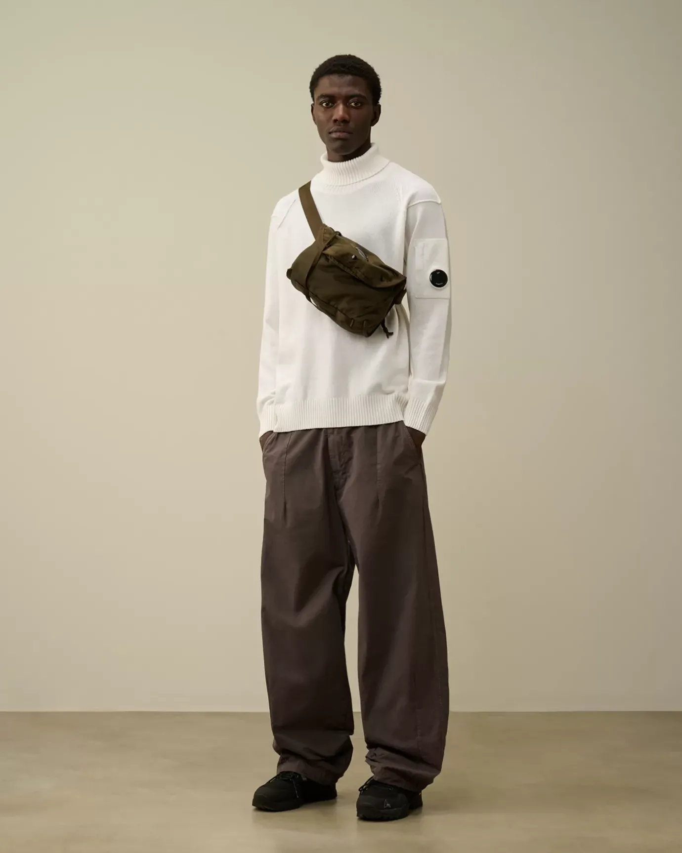 Jumpers<C.P. Company Lambswool GRS Turtleneck Knit Gauze White