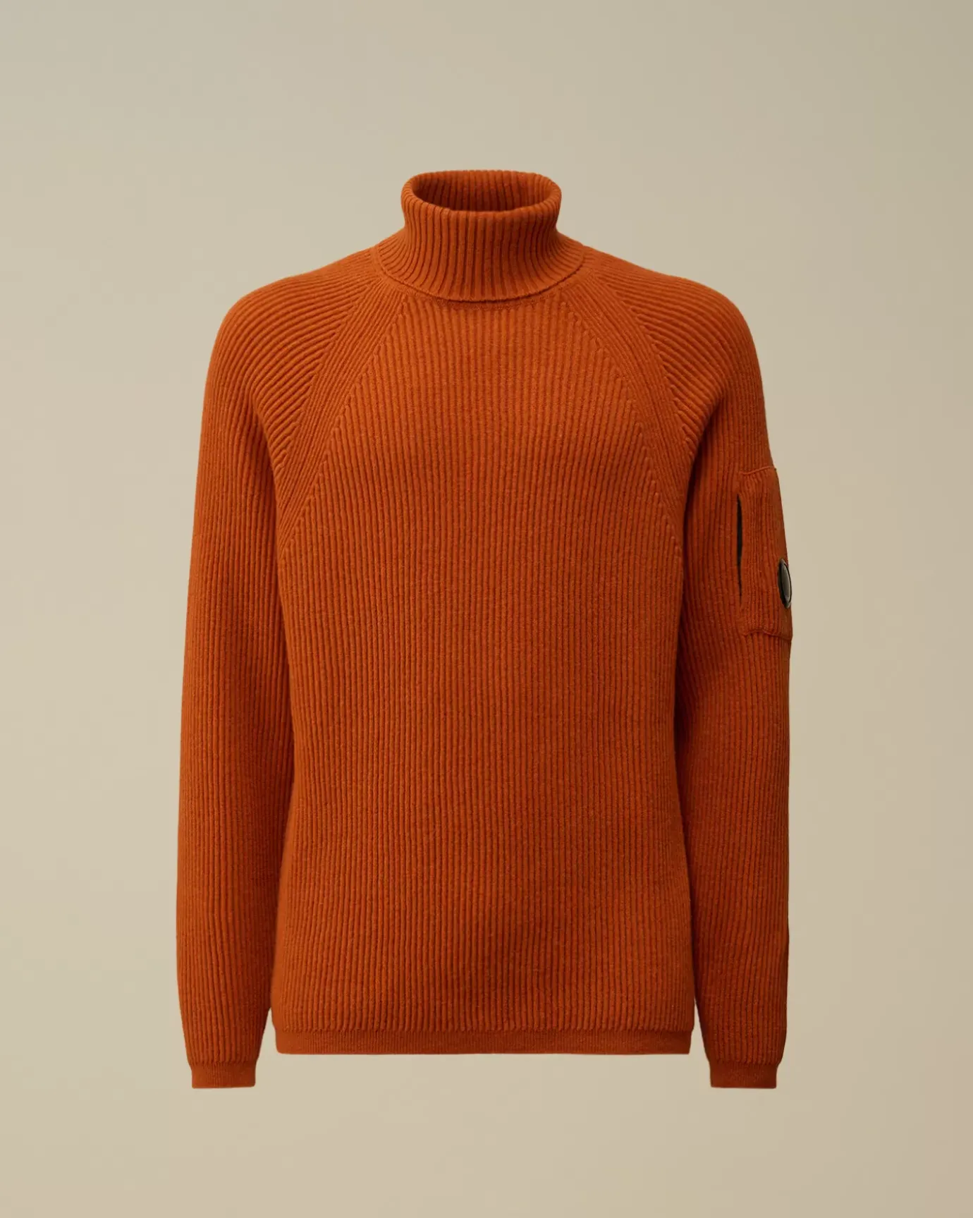 Jumpers<C.P. Company Lambswool GRS Turtleneck Full Knit Bombay Brown