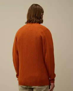 Jumpers<C.P. Company Lambswool GRS Turtleneck Full Knit Bombay Brown