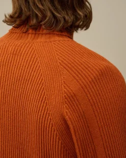 Jumpers<C.P. Company Lambswool GRS Turtleneck Full Knit Bombay Brown