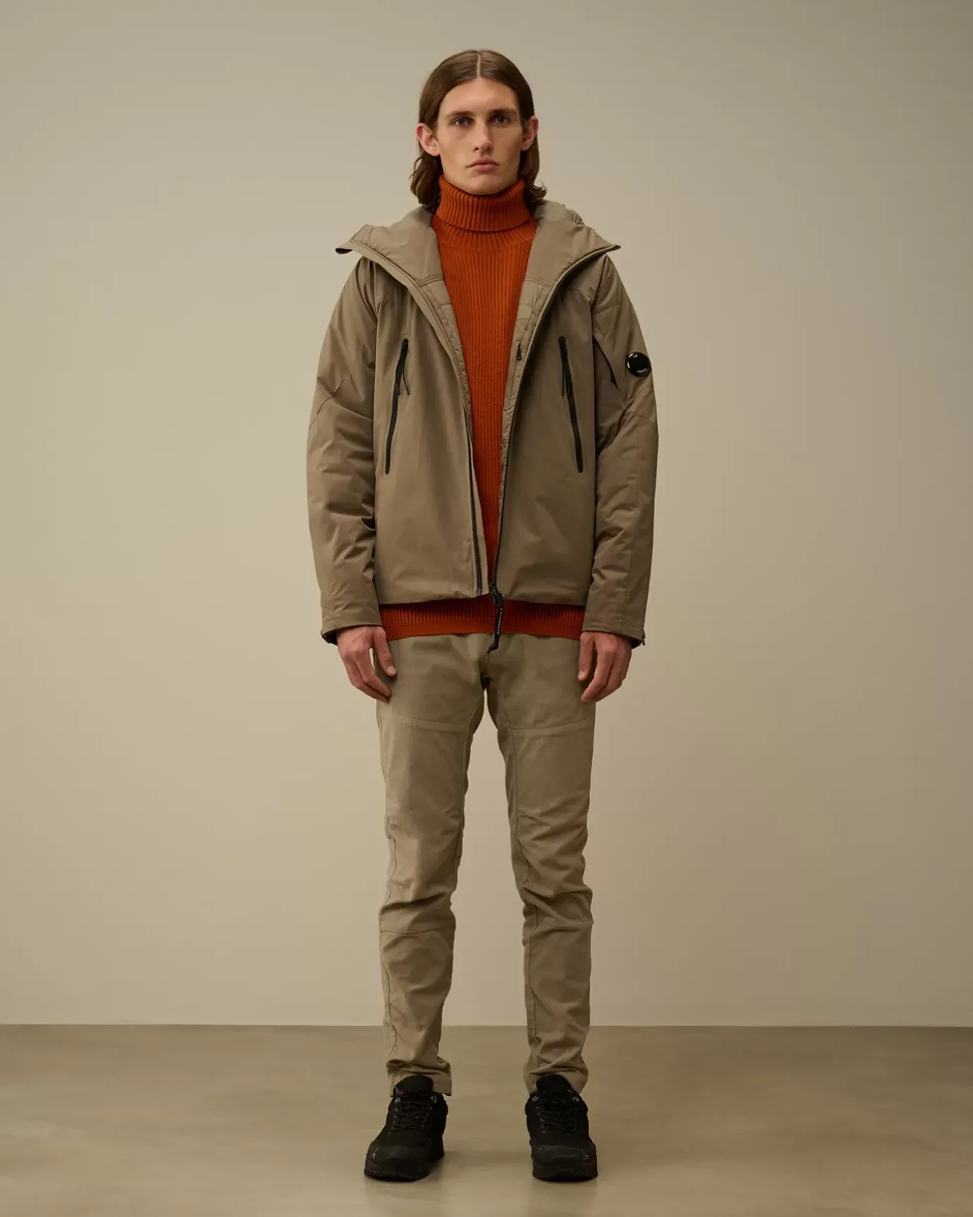 Jumpers<C.P. Company Lambswool GRS Turtleneck Full Knit Bombay Brown