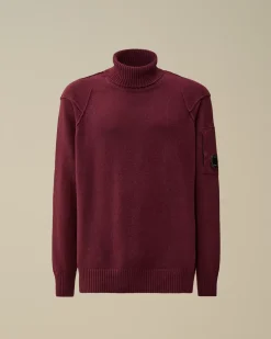 Jumpers<C.P. Company Lambswool GRS Turtleneck Knit Potent Purple