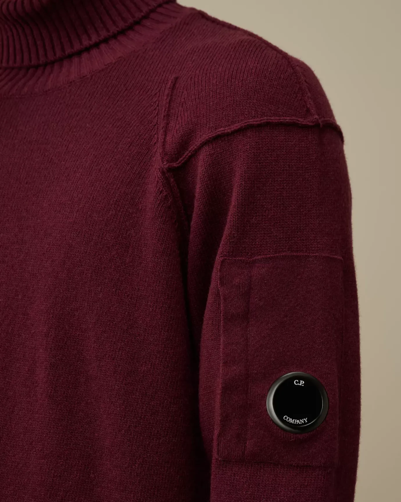 Jumpers<C.P. Company Lambswool GRS Turtleneck Knit Potent Purple