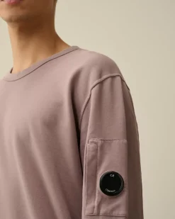 Sweatshirts<C.P. Company Light Fleece Crew Neck Sweatshirt Purple Dove