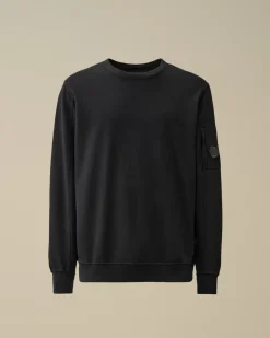 Sweatshirts<C.P. Company Light Fleece Crew Neck Sweatshirt Black