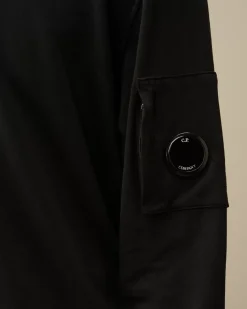 Sweatshirts<C.P. Company Light Fleece Crew Neck Sweatshirt Black