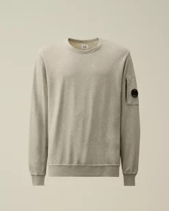 Sweatshirts<C.P. Company Light Fleece Crew Neck Sweatshirt Greystone Melange