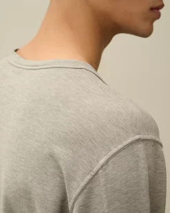 Sweatshirts<C.P. Company Light Fleece Crew Neck Sweatshirt Greystone Melange