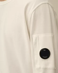 Sweatshirts<C.P. Company Light Fleece Crew Neck Sweatshirt Gauze White