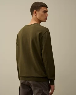 Sweatshirts<C.P. Company Light Fleece Crew Neck Sweatshirt Ivy Green