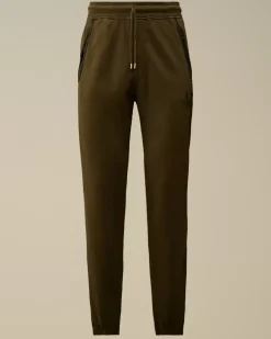 Tracksuits & Shorts<C.P. Company Light Fleece Embroidery Sweatpants Ivy Green