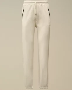 Tracksuits & Shorts<C.P. Company Light Fleece Embroidery Sweatpants Gauze White