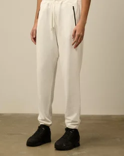 Tracksuits & Shorts<C.P. Company Light Fleece Embroidery Sweatpants Gauze White