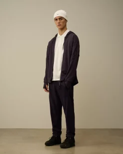 Tracksuits & Shorts<C.P. Company Light Fleece Embroidery Sweatpants Nightshade – Purple