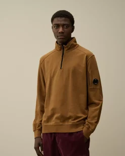 Sweatshirts<C.P. Company Light Fleece Half Zipped Sweatshirt Toffee – Beige