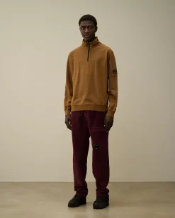 Sweatshirts<C.P. Company Light Fleece Half Zipped Sweatshirt Toffee – Beige